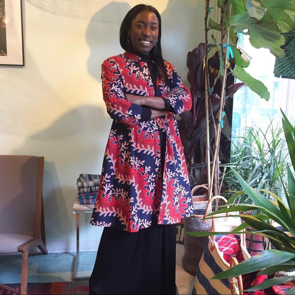 EUC zuri Kenya dress in coral print